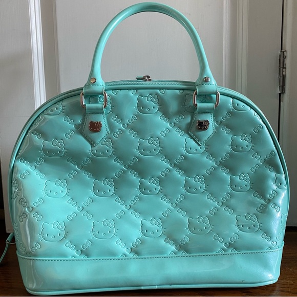 LoungeFly Hello Kitty Zip Up Bag in Mint - Picture 4 of 13